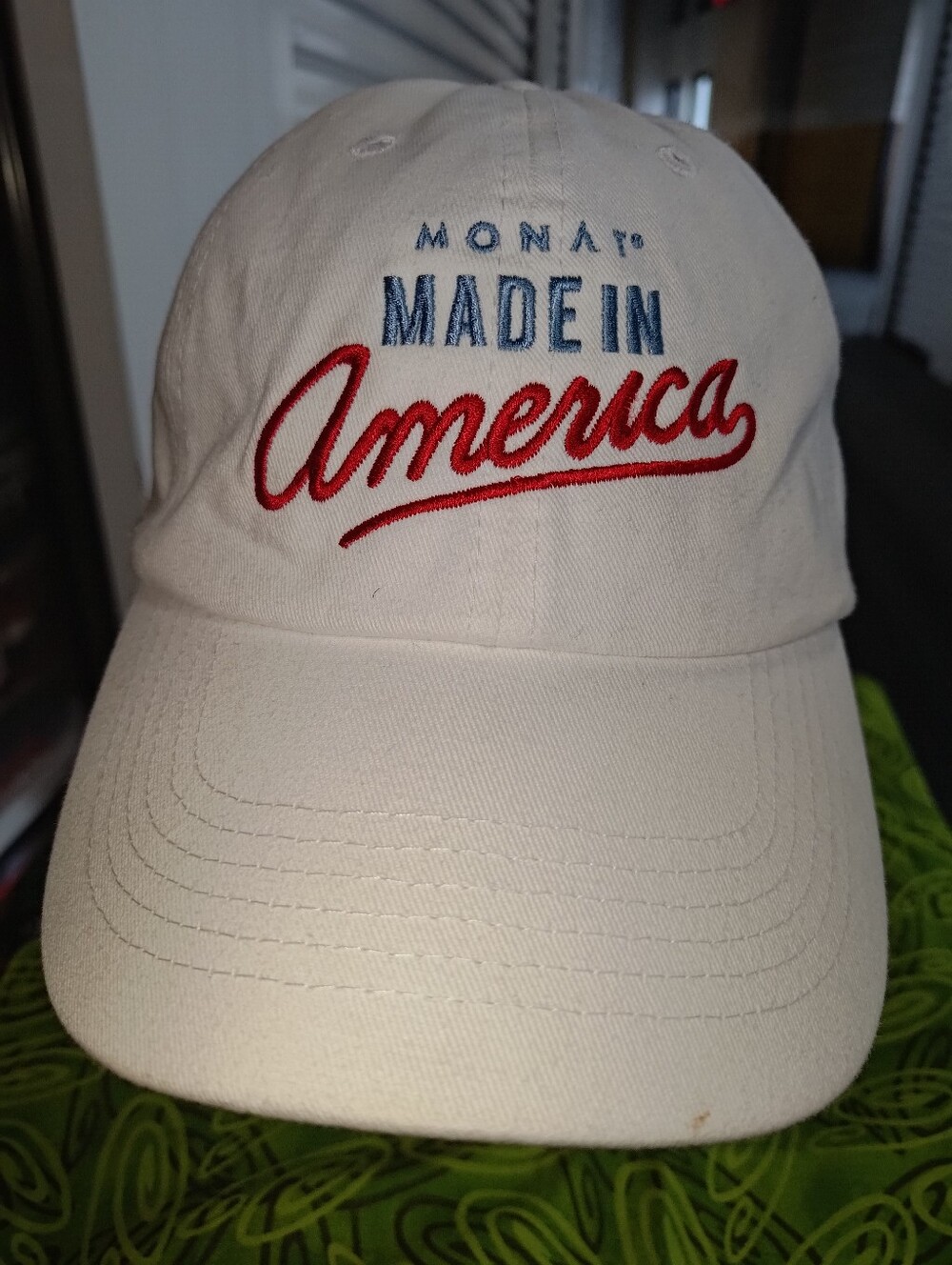 Monai Made In America Baseball Cap White One Size Adjustable Quake City Caps Hat